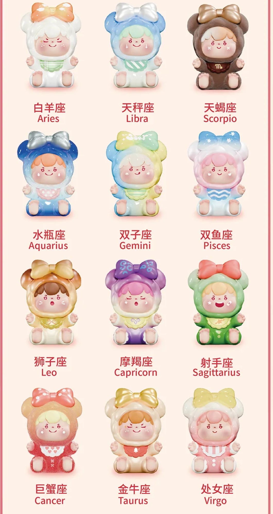 WOOW Your Zodiac Dessert Series Figures OPEN BLIND BOX