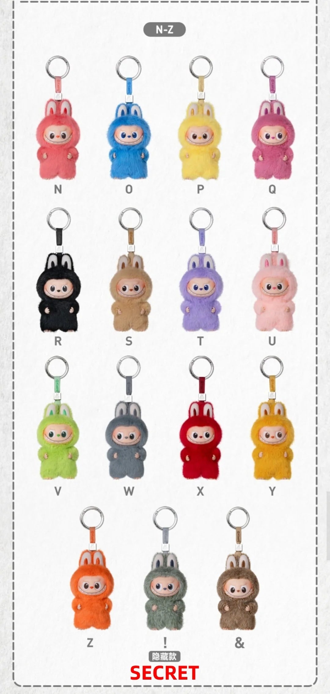 LABUBU Pin for Love Series Plush Pendant Blind OPEN Box (THE MONSTERS)