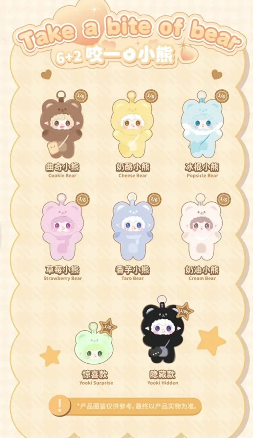 YOOKI V4 Plush Take A Bite Of The Bear Plush Series Blind Box - NO BOX