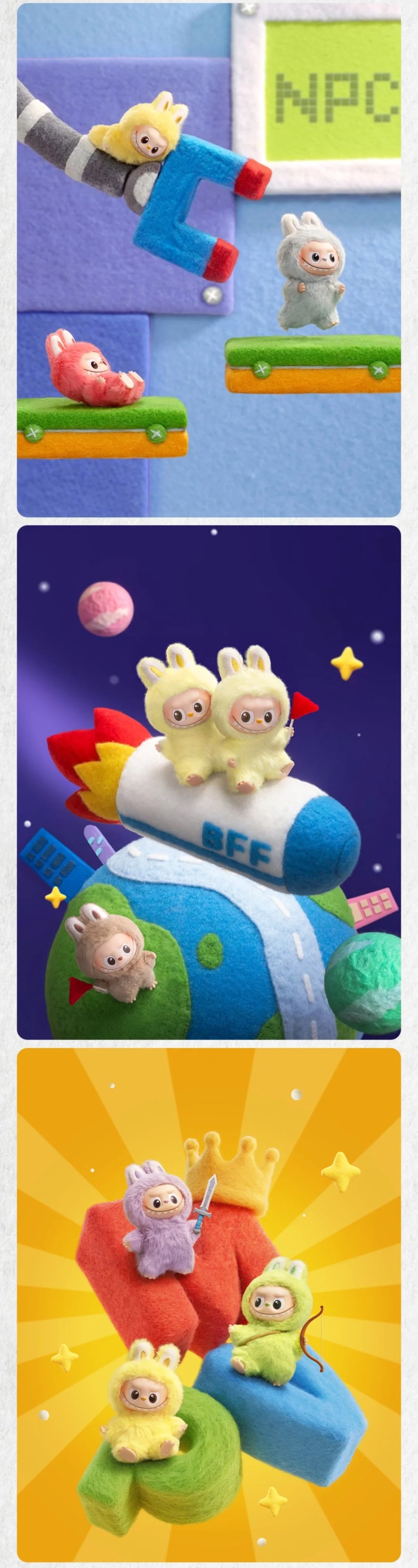 LABUBU Pin for Love Series Plush Pendant Blind OPEN Box (THE MONSTERS)