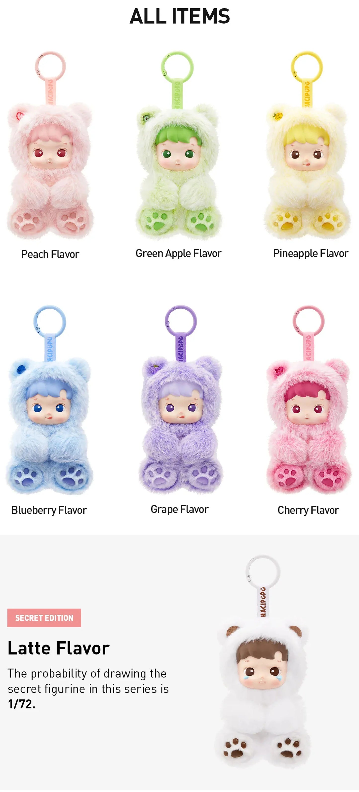 HACIPUPU SCENTED Gummy Bear Series-Vinyl Plush Pendant Blind Box