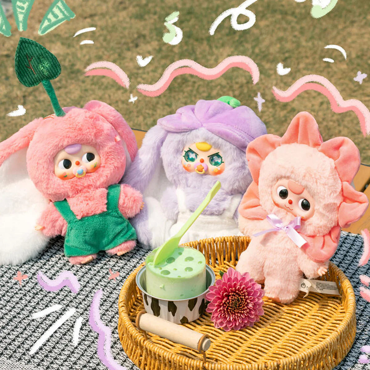 Baby Three BB3 Where's Spring Flower Series SCENTED Plush Blind open bag plushes