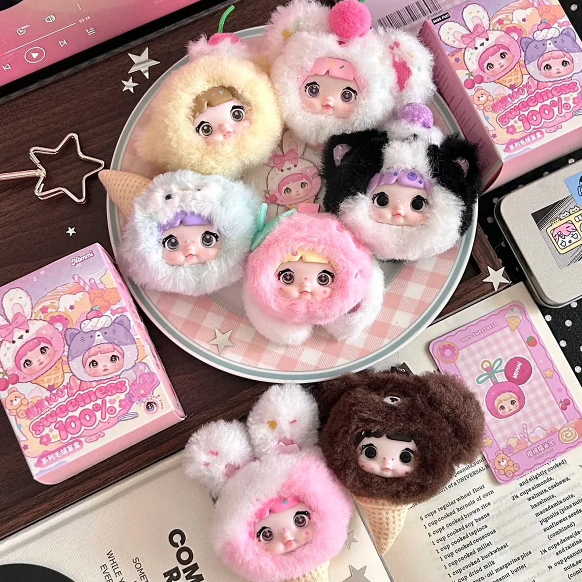 NOMMI 100% Sweetness Mini Plush Pendant Series Blind Box or Bag
