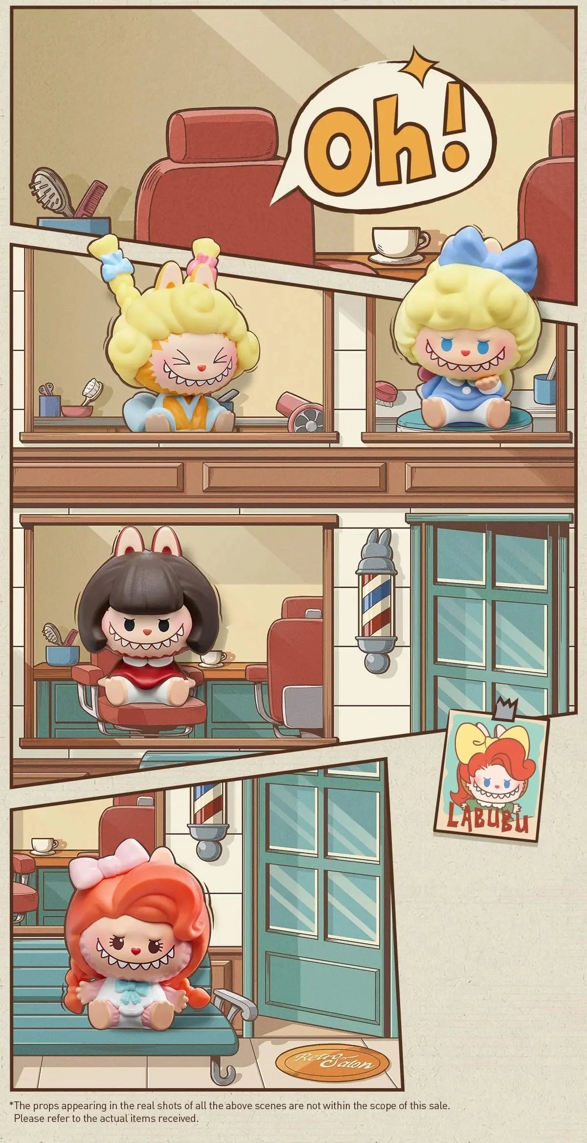 POP BEAN THE MONSTERS Hair Salon Series Blind box