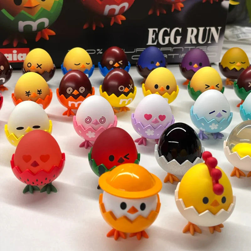 Egg Run Mini Figure Series Bean Blind Box - open box