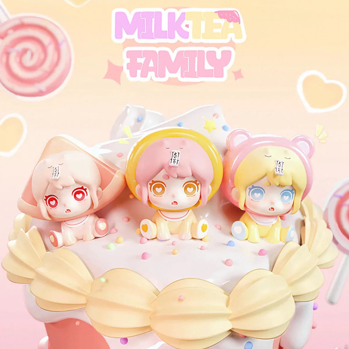 KEENO Milk Tea Family Series Mini Beans Blind Box 2 beans included in one boba cup