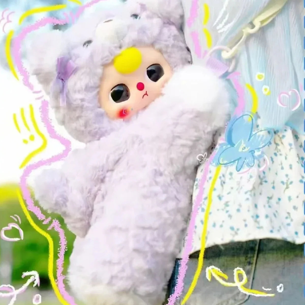 Baby Three 400% Hugging Baby Backpack Plush Series Blind OPEN Bag NO BOX