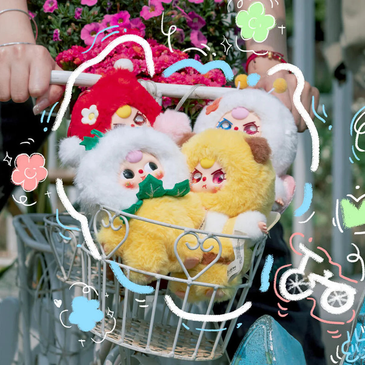 Baby Three BB3 Where's Spring Flower Series SCENTED Plush Blind open bag plushes