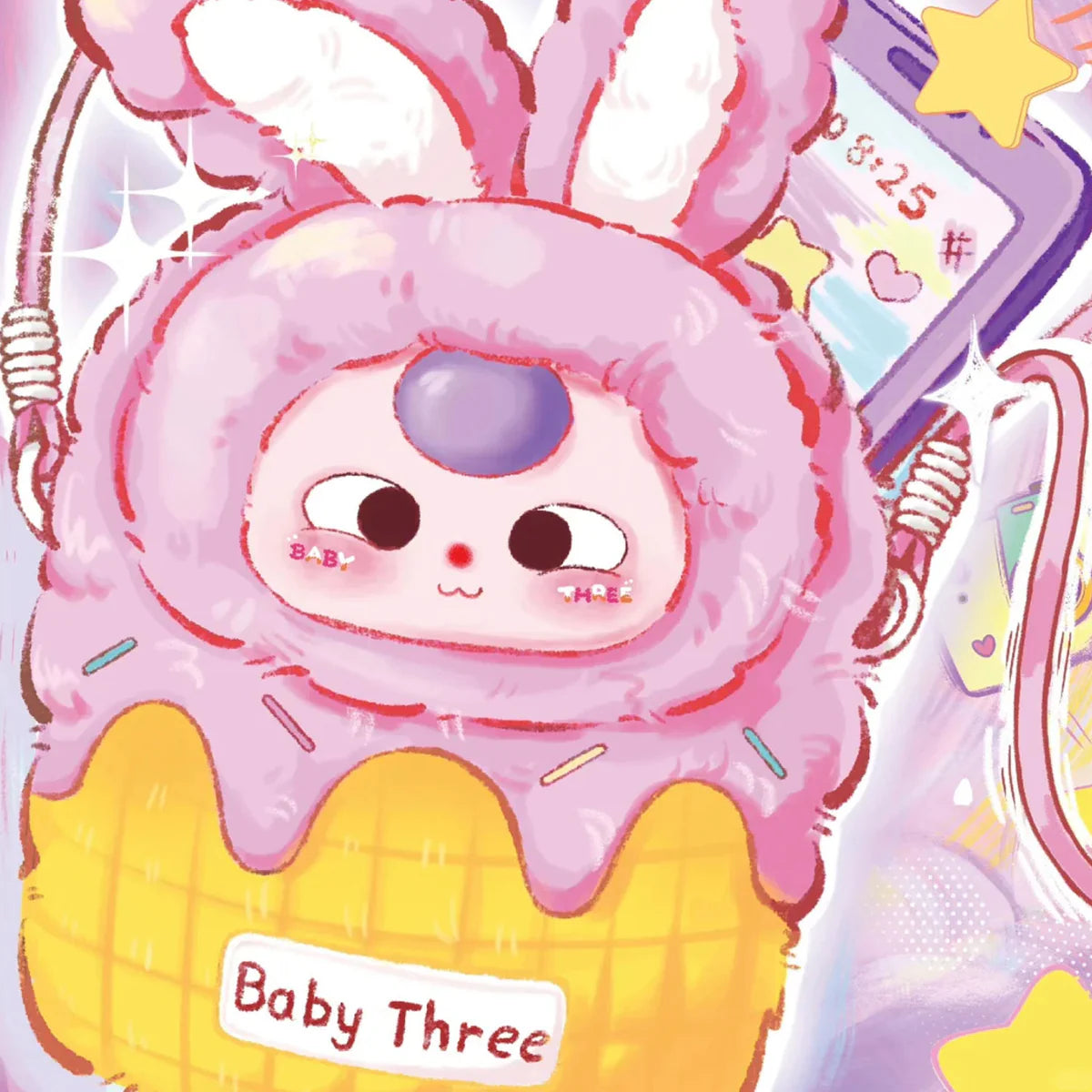 Baby Three BB3 Phone Bag GOOD EYES/SPECIAL with BINKY Plush Blind Bag NO BOX OPEN RANDOM BAG