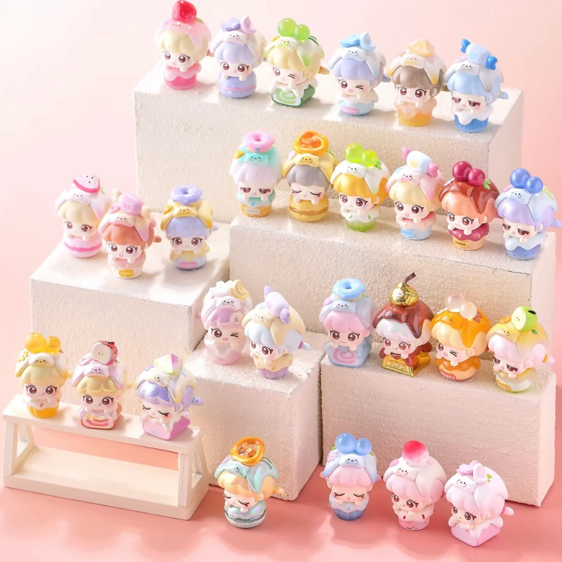 Naibao Meow Tea Party Series Mini Bean Blind box 3 pcs in a box