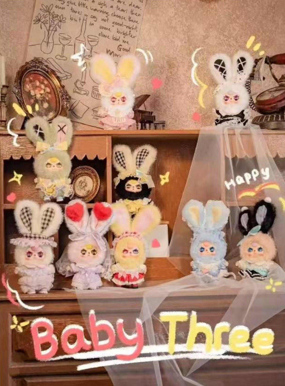 Baby Three LOLITA Dream 100% limited Plush Pendant (NO MOVING EYES)